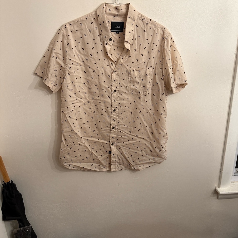 Rails Beige and Black Patterned Men's Shirt